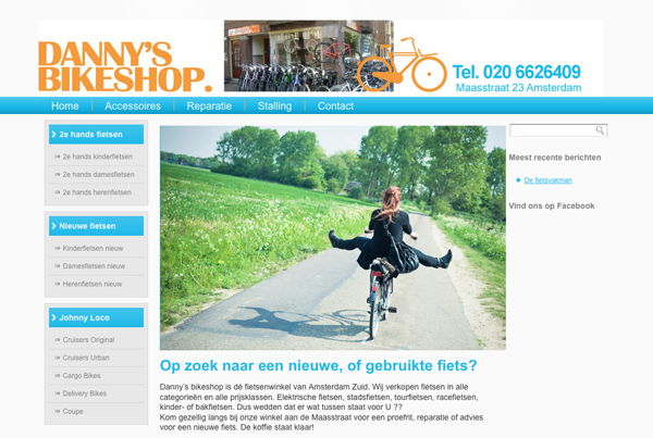 website-dannys bike shop